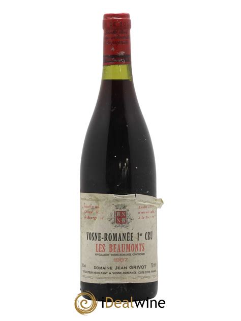 Buy Vosne Roman E Er Cru Les Beaux Monts Jean Grivot Lot