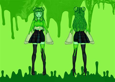 Artstation Slime Girl Oc Character Sheet