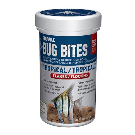 Fluval Bug Bites Tropical Flakes 45g Fish Food Flakes The Pet