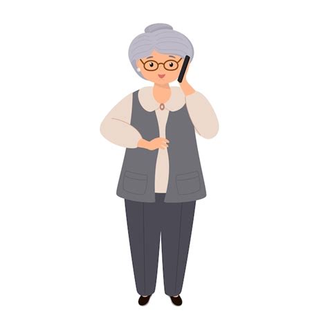 Premium Vector Vector Illustration Of Grandmother