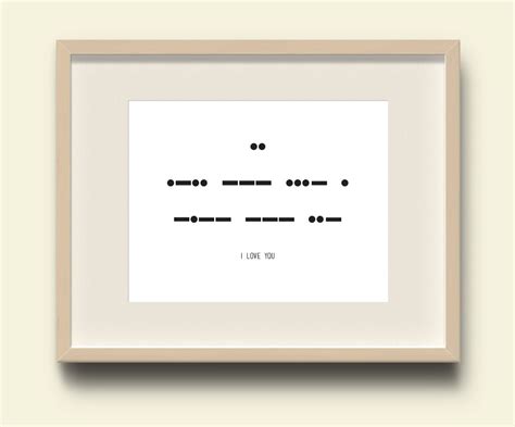 Morse Code Quote Print Etsy