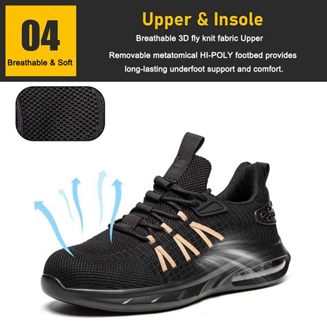 Air Cushioned Fashionable Sports Safety Shoes With Steel Toe Buy