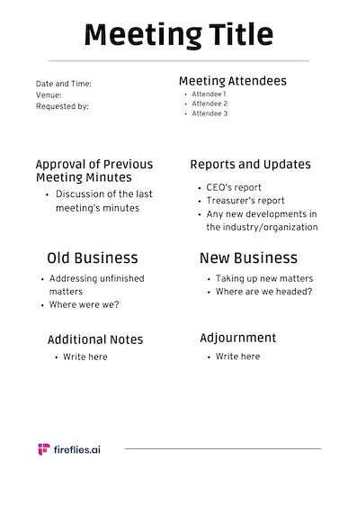 Meeting Minutes Templates For Every Type Of Meeting You'll, 60% OFF