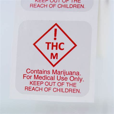 Colorado THC Medical Cannabis Warning Labels | LabelValue.com