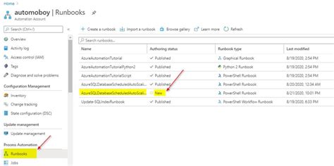 Auto Scaling Azure SQL DB Using Automation Runbooks