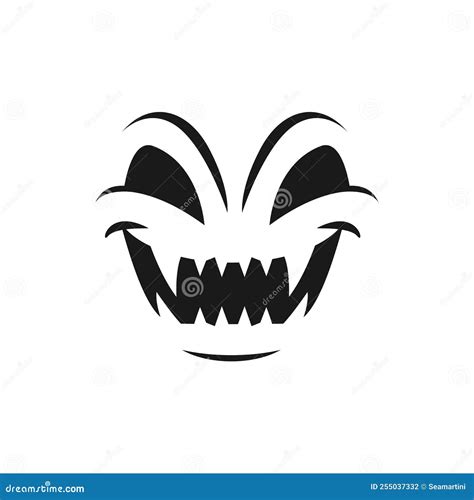 Halloween Face Vector Icon, Laughing Ghost Sign Stock Vector ...