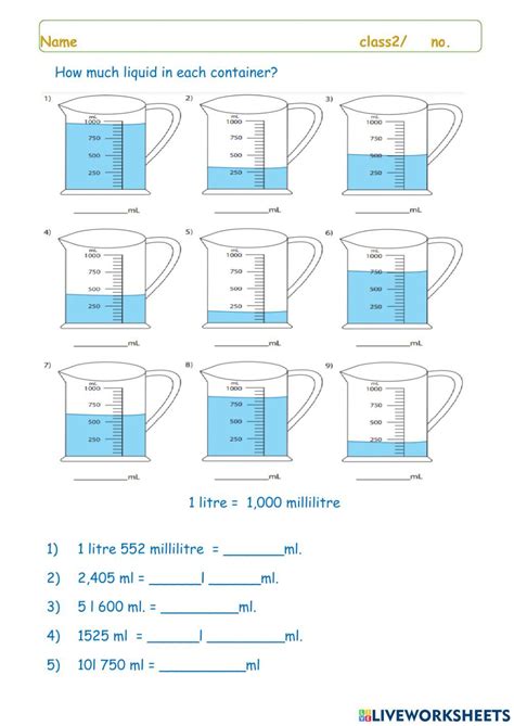 Capacity And Volume Worksheet Volume Worksheets Capacity Worksheets Library