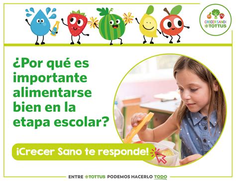 Importancia de la alimentación en la etapa escolar Escuela