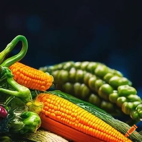 Vibrant Market Scene Of Peruvian Vegetables And Chili Peppers On Craiyon