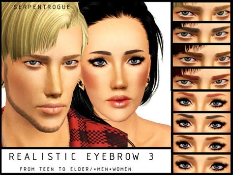 Realistic Eyebrow 3 The Sims 3 Catalog