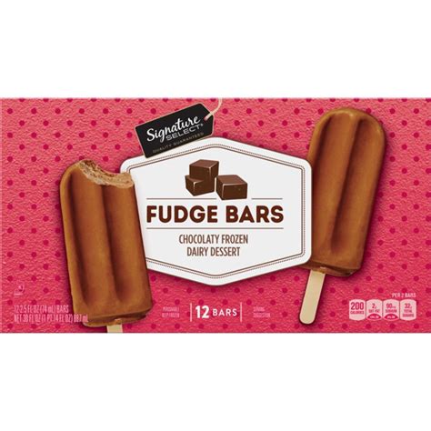 Signature Select Chocolaty Frozen Dairy Dessert Fudge Bars 1source