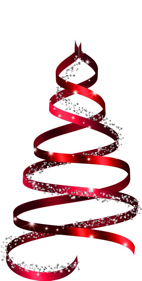 Red Ribbon Christmas Tree Clipart 13713935 PNG