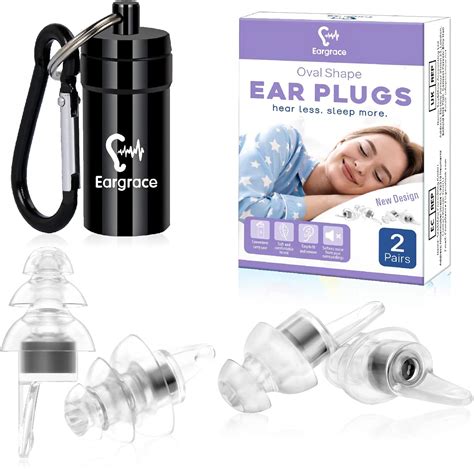 Ear Plugs For Sleeping Noise Cancelling 2 Pairs Reusable Ultra Soft Silicone Noise Reduction