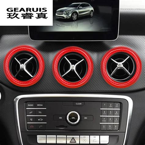 Car Styling Center Console Air Outlet Panel Cover Stickers For Mercedes