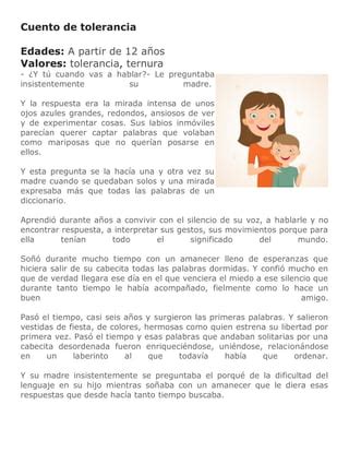 Cuento De Tolerancia Pdf