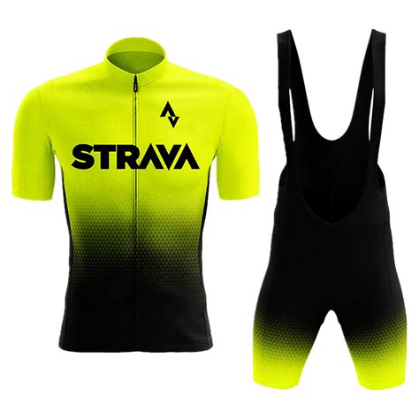 Strava Cycling Jersey Set Manga Curta Para Ciclismo Masculino Anti