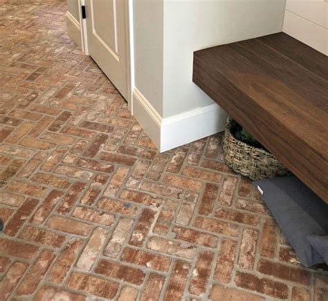 Modern Home Entryway With Brick Floor Created With Slimbrick Tile In