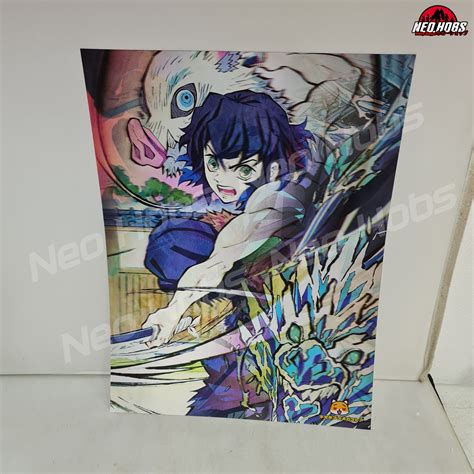 Nhs 3d Lenticular Poster Demon Slayer Nezuko Tanjiro Inosuke Zenitsu Neo Hobs Toy Store