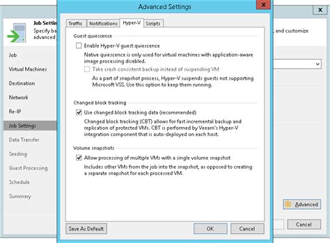 Hyper V 设置 Veeam Backup Guide for Hyper V