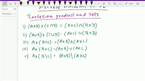 Discrete Mathematics Cartesian Product And Sets Youtube