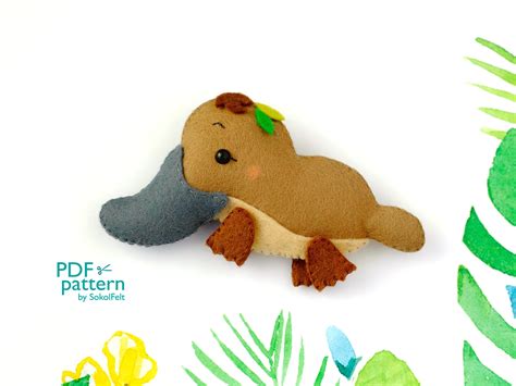 Platypus Felt Toy Pdf And Svg Patterns Australian Wild Animals