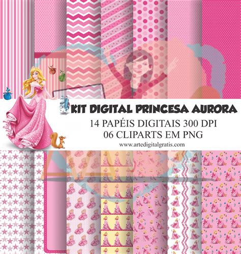 Kit Digital Princesa Aurora Gr Tis Arte Digital Gr Tis