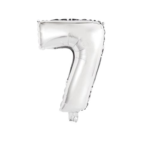 Ballon Chiffre Métallique Argent 7