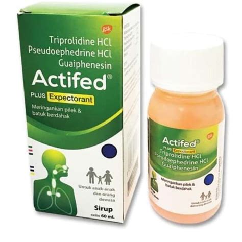 Jual Actifed Plus Cough Suppressant Merah 60 Ml And Actifed Plus