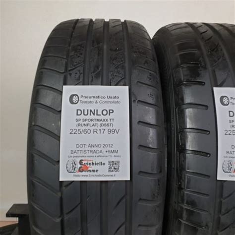 225/60 R17 99V Dunlop SP Sportmaxx TT (DSST) Runflat – 60% +5mm – Gomme ...