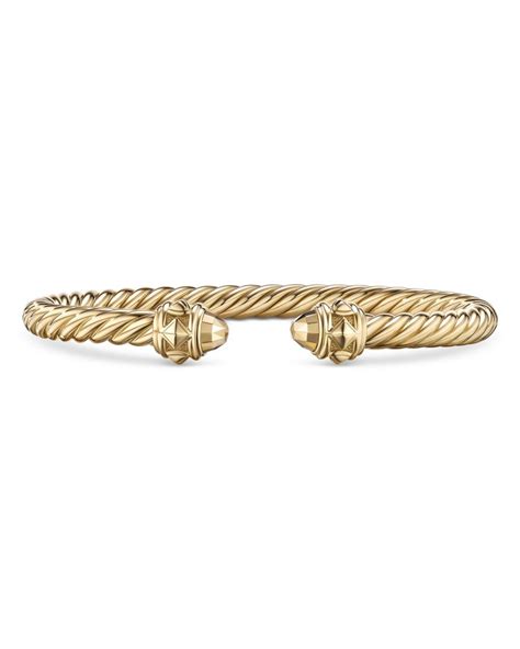 David Yurman 18k Yellow Gold Renaissance Bracelet In Natural Lyst