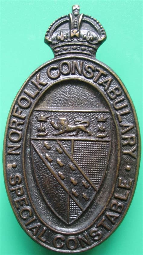 A Norfolk Special Constabulary Lapel Badge In Police Badges