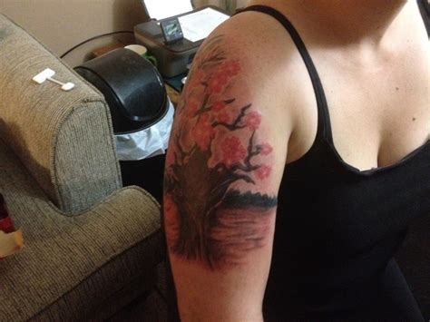 Cherry blossom tree | Maple leaf tattoo, Leaf tattoos, Cherry blossom tree