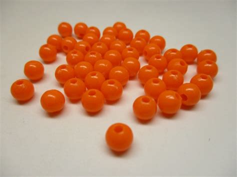 PONY BEADS 6MM 250G ORANGE The Bead Shop