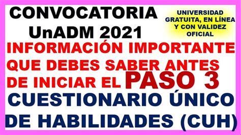 INFORMACION IMPORTANTE ANTES INICIAR PASO 3 CUESTIONARIO UNICO