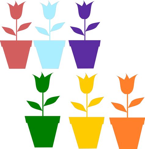 Download Tulips In Pot Silhouettes Svg Clip Arts Flower Mothers Day