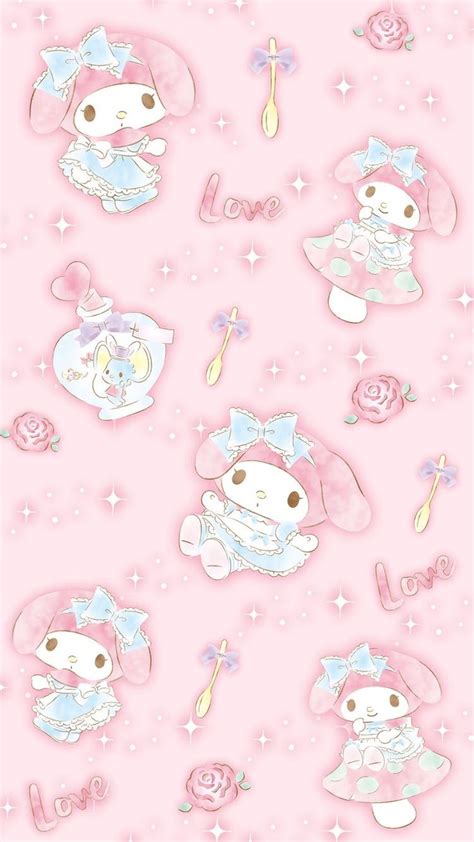 Пин от пользователя Sanriolovers на доске My Melody Hello Kitty комнаты Хиппи обои Обои