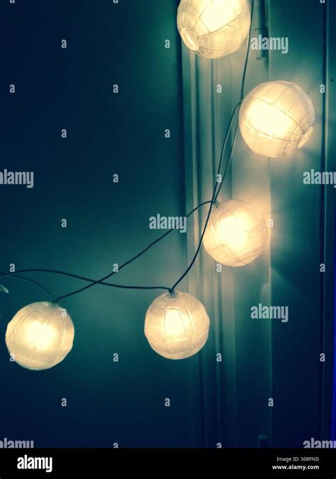 String of lantern lights Stock Photo - Alamy