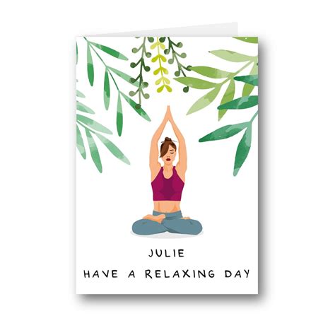 Personalised Card Happy Birthday Yoga Meditation Have A Etsy