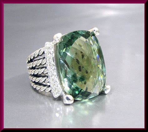 Vintage David Yurman Wheaton Collection Sterling Silver Faceted Green ...