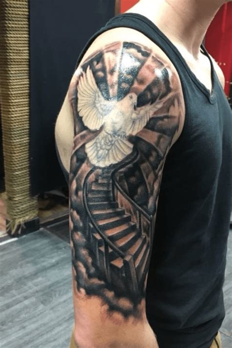 Stairway To Heaven Chest Tattoo