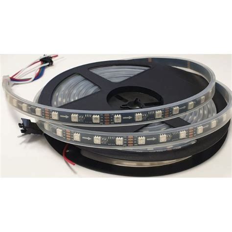 RGB LED Strip SMD5050 WS2818 Black With Controls IP65 12 V 60