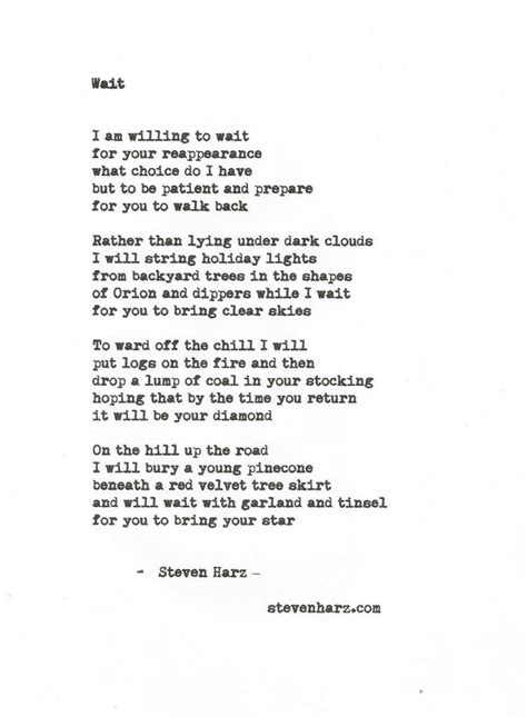 Poetry The Christmas Themed Wait” Steven Harz Music