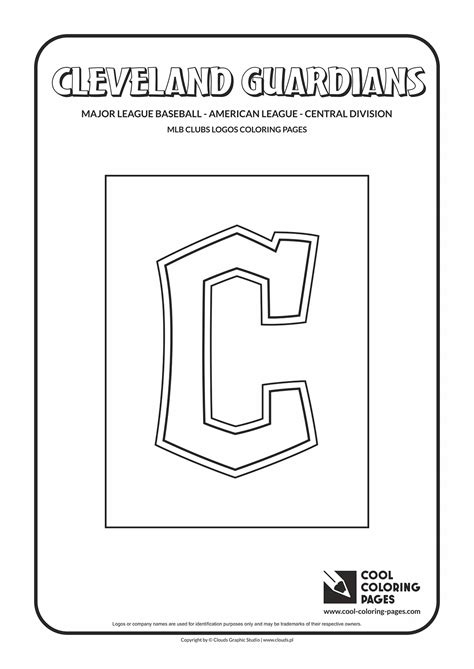 Cool Coloring Pages Cleveland Guardians Cap Insignia - MLB teams logos