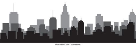 City Skyline Detailed Silhouette เวกเตอร์สต็อก ปลอดค่าลิขสิทธิ์