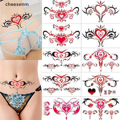 Cheesenm 1020 Pcs Tatoo Sex Waterproof Temporary Tattoos Womb Fake