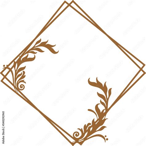 Geometric Floral Frame Border Stock Vector Adobe Stock