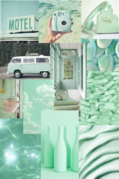 Mint Aesthetic Collage