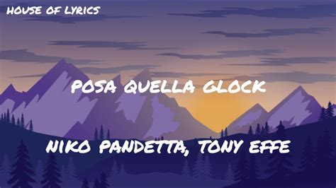 Niko Pandetta Tony Effe POSA QUELLA GLOCK Testo Lyrics YouTube