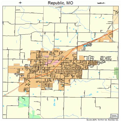 Republic Missouri Street Map 2961238