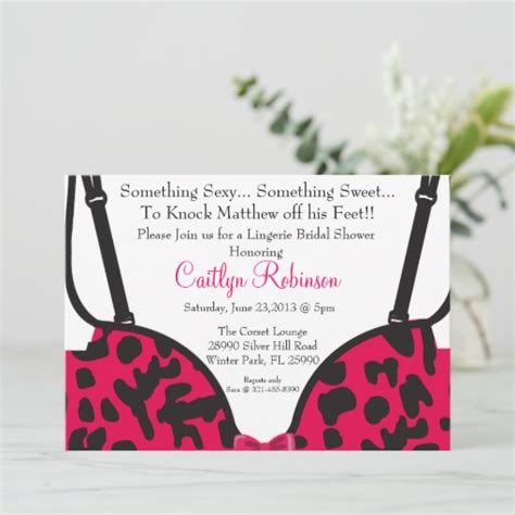Cute Bra Lingerie Bridal Shower Invitation Zazzle